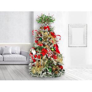 LAALU feldíszített karácsonyfa - Santa Claus, 124 dísz, 270 cm kép