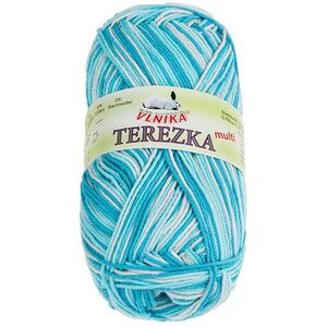BELLATEX Terezka multi fonal, 50 g - 252 fehér, kék, türkizkék kép
