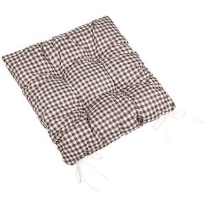 BELLATEX Ülőpárna BERTA 41/608 steppelt 40 × 40 cm, barna kockás kép