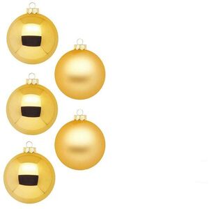 LAALU díszkészlet: aranyozott matt/fényes díszek 8 cm, 12 db kép