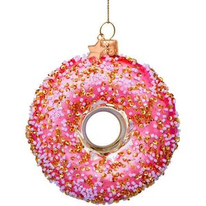 LAALU karácsonyi dísz: Donut 11 cm, rózsaszín kép