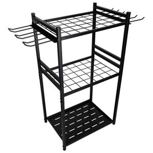 Luaro KX2851 Stojan na zahradní nářadí, ocel, 81 × 43 × 30 cm, černý kép