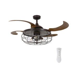 FANAWAY 212921 - LED Mennyezeti látor INDUSTRI 3xE27/4W/230V barna + távirányító 212921 kép