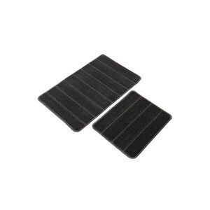 Antracitszürke fürdőszobai kilépő szett 2 db-os 50x80 cm Yeni Cizgli – Foutastic kép