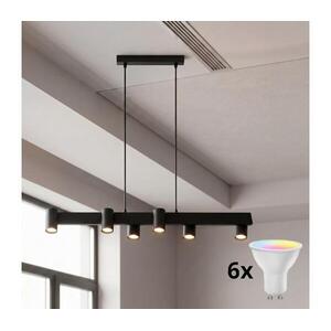 Brilagi - LED RGBW dimmelhető, kábelen függesztett csillár SELE 6xGU10/6, 5W/230V fekete BG5271+AI2323 kép