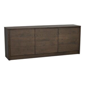 Sötét natúr színű komód tölgyfa dekorral 180x70x40 cm Melstone – Rowico kép