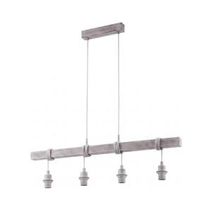 Eglo - Tápkábel TOWNSHEND 4xE27/60W/230V fenyő/szürke kép