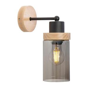 Fali lámpa WOODNEST 1xE27/15W/230V fenyő/füstös fekete KK 1015/1 BK+SM kép