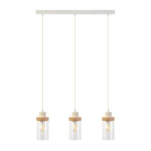 Zsinóros csillár WOODNEST 3xE27/15W/230V fenyő/krémszínű W-L 1015/3 SAND+TR kép