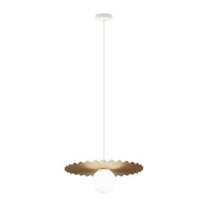Kábeles csillár SUNPLISS 1xG9/10W/230V, átm. 40 cm, arany/krémszínű W-KM 408080/1 SAND+GO kép