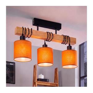 Brilagi - NUBILA felületre szerelhető csillár 3xE27/60W/230V fenyő/narancssárga 1xEG44074+3xBG2453 kép