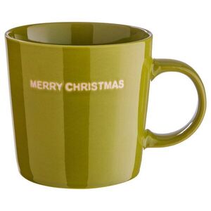 GOOD VIBES bögre 400ml zöld , Merry Christmas kép