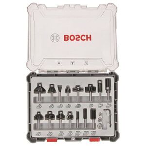 BOSCH 2607017471 vegyes alakmaróbetét készlet, 6 mm-es szárral, 15 db kép