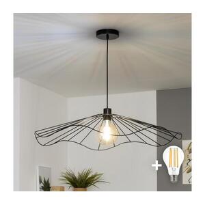 BRILAGI - CERIA WIRE LED csillár, drótkábeles függesztéssel, 1xE27/40W/230V, átmérő 80 cm, fekete BG3987+EG300157 kép