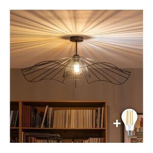 BRILAGI - LED felületre szerelhető csillár CERIA WIRE 1xE27/60W/230V átmérő 80 cm fekete BG3989+EG300157+EG300162 kép