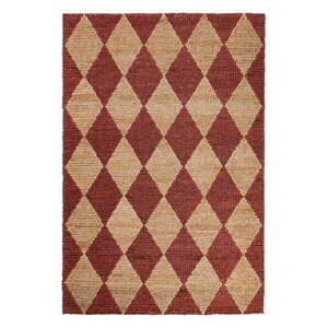 Terrakotta színű kézi szövésű jutakeverék szőnyeg 120x170 cm Effie Diamond – Flair Rugs kép