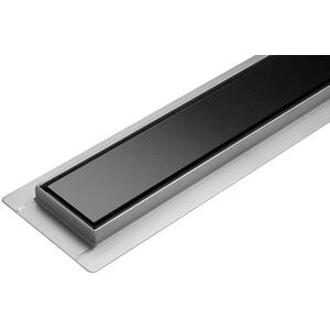 Lineáris fürdőszoba fiókos fekete üveg 60 cm nedves és száraz kép