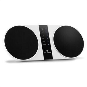 Auna F4 Stereo, formatervezett bluetooth hangfal USB AUX FM/AM akkumulátor microSD kép