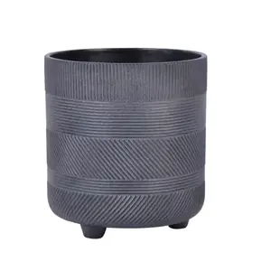 Virágcserép lc5006 fekete 19.5x21 cm kép