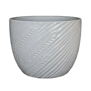 Virágcserép IP19-017 15x15x13 krém kép