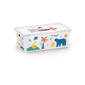 Fehér műanyag gyerek tárolódoboz 34x19x12 cm C Box Style – KIS kép
