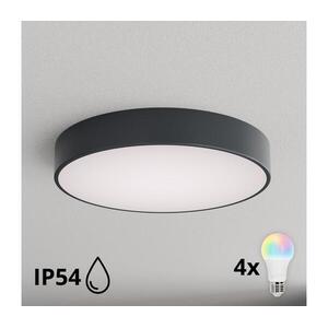 Brilagi - LED RGBW fürdőszobai mennyezeti lámpa CLARE 4xE27/12W/230V átm. 50 cm antracit IP54 BG5224+4xAI0579 kép