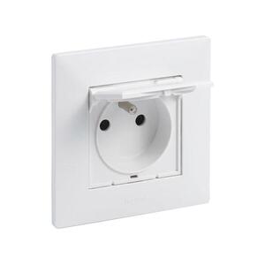 Legrand - Kültéri dugalj 250V/16A IP44 NILOE STEP kerettel fehér LR0060+LR0051 kép