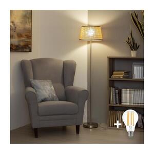 BRILAGI - LED állólámpa CERIA 1xE27/40W/230V Ø 35 cm bézs/matt króm EG300183+EG781083 kép
