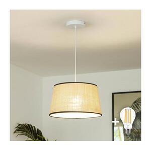 Brilagi - CERIA LED függőlámpa kábellel, 1xE27/40W/230V, Ø 35 cm, bézs EG300171+EG781083 kép