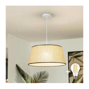 Brilagi - LED csillár kábelen CERIA 1xE27/40W/230V Ø 50 cm bézs EG300171+EG781084 kép