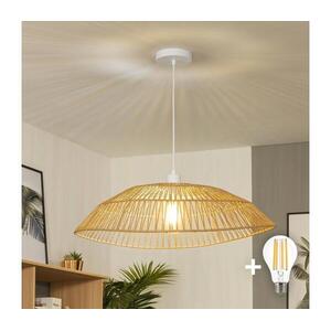BRILAGI - LED csillár zsinóron CERIA BOHO 1xE27/40W/230V átm. 70 cm barna EG300171+EG781098 kép