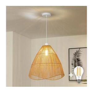 Brilagi - LED csillár kábelen CERIA BOHO 1xE27/40W/230V átm. 70 cm barna EG300171+EG781103 kép