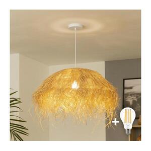 Brilagi - LED csillár zsinóron CERIA BOHO 1xE27/40W/230V Ø 60 cm raffia EG300171+EG781149 kép