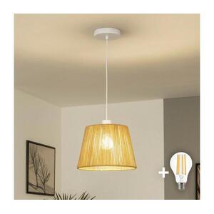Brilagi - CERIA BOHO LED függőlámpa kábellel, 1xE27/40W/230V, átm. 28 cm, barna EG300171+EG781111 kép