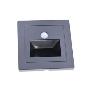 Bohemia-Design LED lépcsővilágító lámpatest mozgás- és alkonyérzékelővel LED/3W/230V 3000K fekete NASCC3 kép
