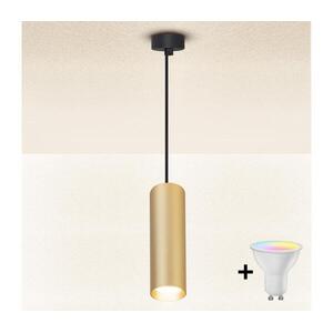 BRILAGI - LED dimmelhető függeszték kábelen SELE 1xGU10/4, 8W/230V fekete/arany BG1385+AI2382 kép