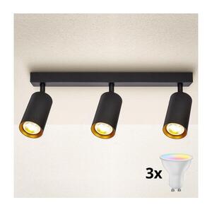 BRILAGI - SELE LED fényerőszabályozható spotlámpa 3x GU10/4, 8W/230V fekete/arany BG0631+3xAI2382 kép