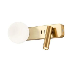 Redo 01-2992 - LED fali lámpa OASIS LED/3W/230V+1xG9/10W USB CRI 90 bronz 01-2992 kép