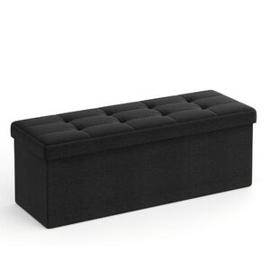 Taburette tárolóval OTTOMAN 110x38 cm fekete kép