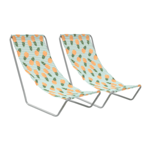 2 db-os készlet összecsukható strandnyugágy SAND PINEAPPLE, színes kép