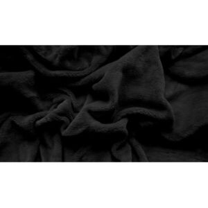 SOFT fekete mikroplüss lepedő 180x200 cm kép