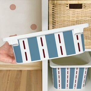 Eredeti matrica az IKEA TROFAST-hoz – Burgundy Blue Csíkok kép