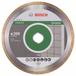 BOSCH 2608602537 Gyémánt darabolótárcsa, Standard for Ceramic kivitel, 200×25, 4×1, 6×7 mm kép