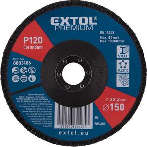 EXTOL PREMIUM 8803486 Lamellás csiszolókorong, korund 150mm, P120 kép