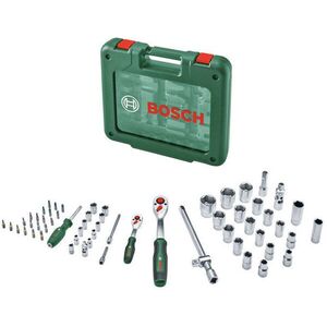 BOSCH Racsnis készlet 1/4" és 1/2", dugókulcs fejek 5–32 mm, bitek 25 mm, 60 db 1.600. A03.9J8 kép