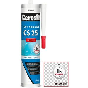 Ceresit CS 25 szaniter szilikon, Express, átlátszó, 280 ml kép