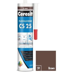 Ceresit CS 25 Szaniter szilikon, barna, 280 ml kép