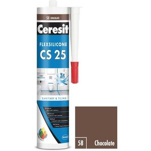 Ceresit CS 25 szaniter szilikon, csokibarna, 280 ml kép
