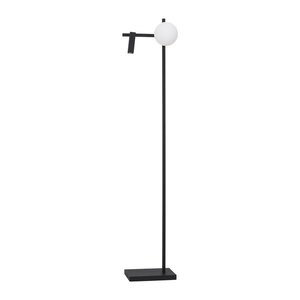 Fehér-fekete fém LED állólámpa hajlítható szerkezettel üveg búrával (magasság 150 cm) Joline – Nova Luce kép