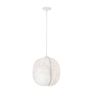 Fehér fém függőlámpa textil búrával ø 42 cm Pierida – Nova Luce kép